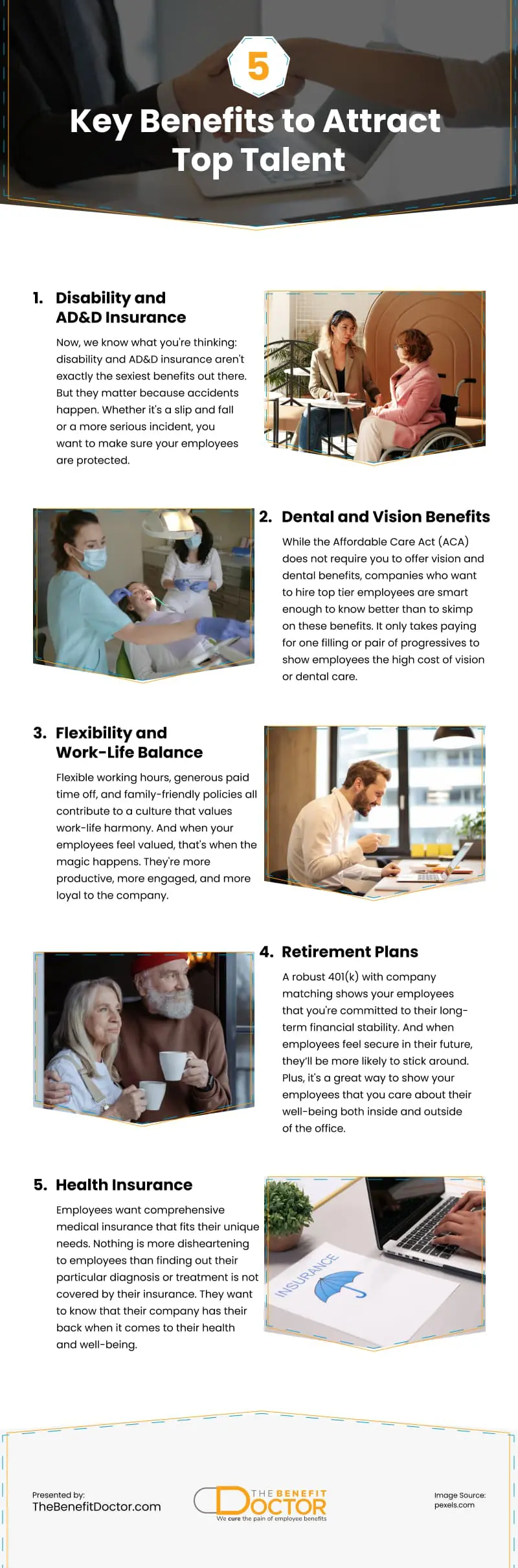 5 Key Benefits to Attract Top Talent Infographic 5 Key Benefits to Attract Top Talent Infographic