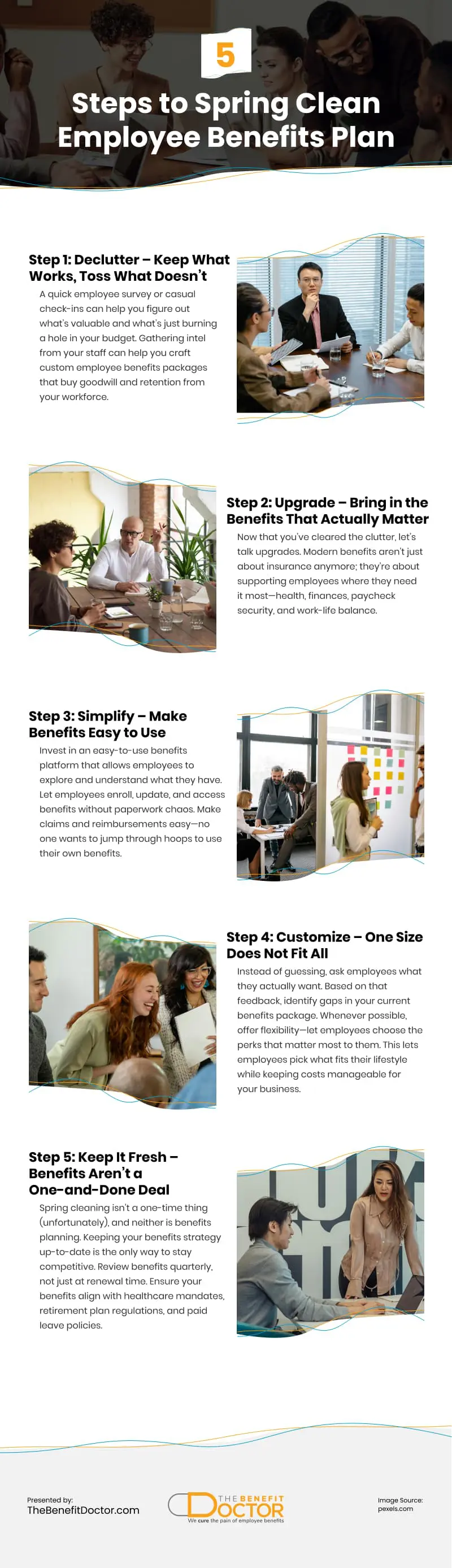 5 Steps to Spring Clean Employee Benefits Plan Infographic 5 Steps to Spring Clean Employee Benefits Plan Infographic