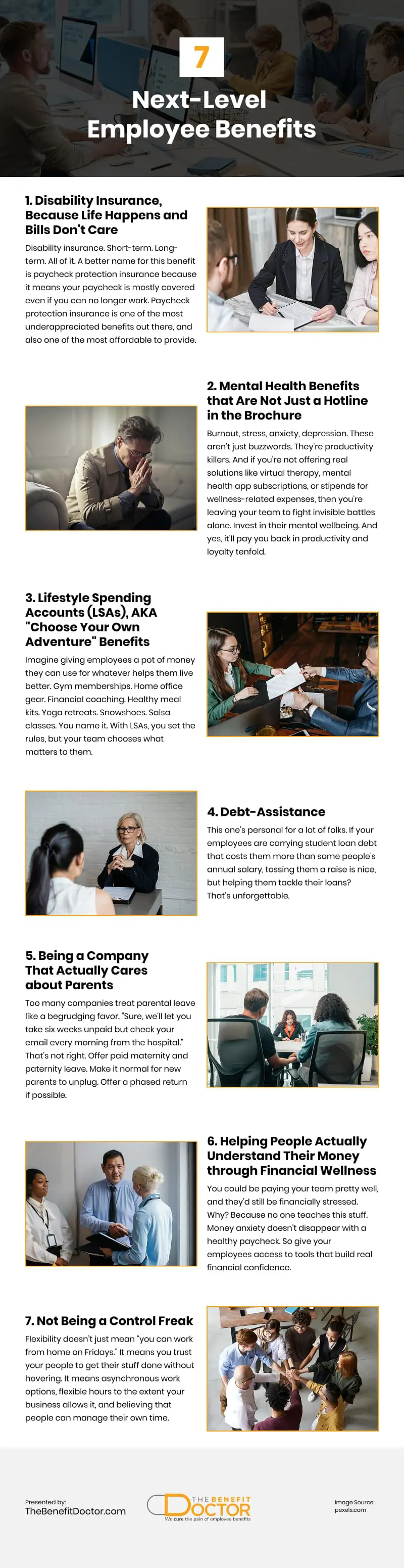 7 Next-Level Employee Benefits Infographic 7 Next-Level Employee Benefits Infographic