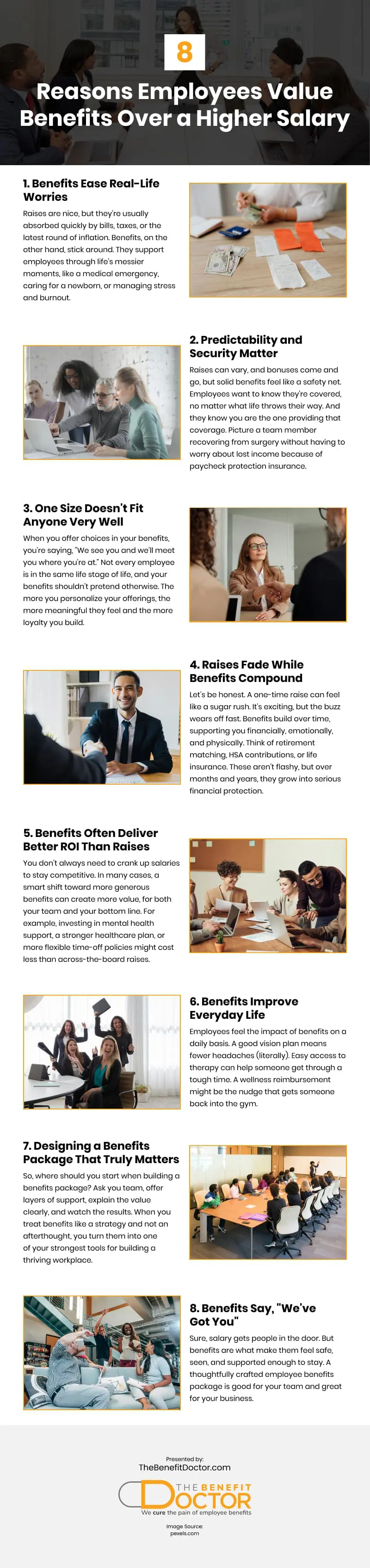 8 Reasons Employees Value Benefits Over a Higher Salary Infographic 8 Reasons Employees Value Benefits Over a Higher Salary Infographic