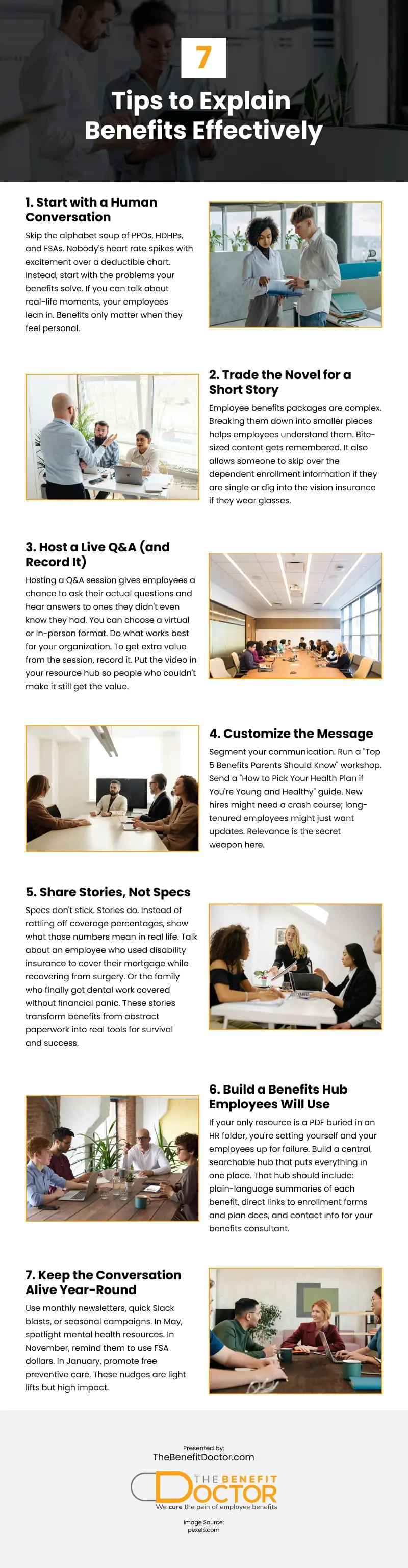 7 Tips to Explain Benefits Effectively Infographic 7 Tips to Explain Benefits Effectively Infographic