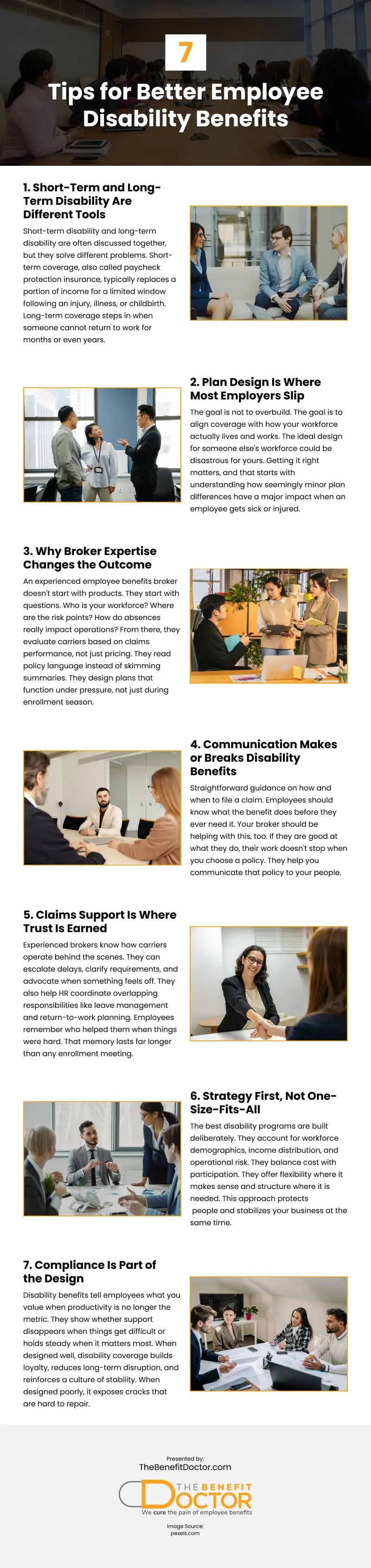 7 Tips for Better Employee Disability Benefits Infographic 7 Tips for Better Employee Disability Benefits Infographic