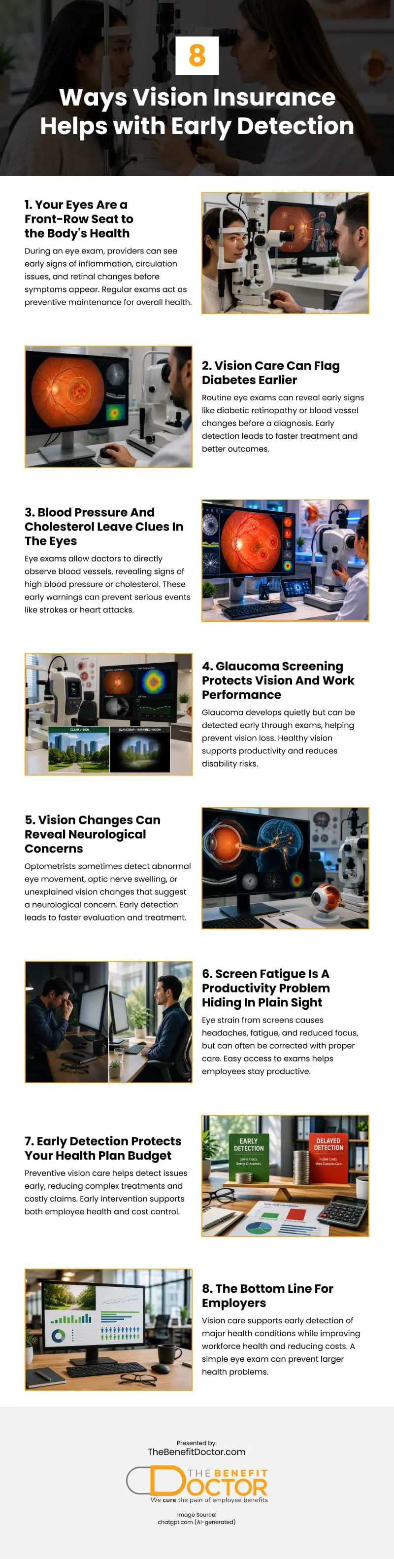 8 Ways Vision Insurance Helps with Early Detection Infographic 8 Ways Vision Insurance Helps with Early Detection Infographic