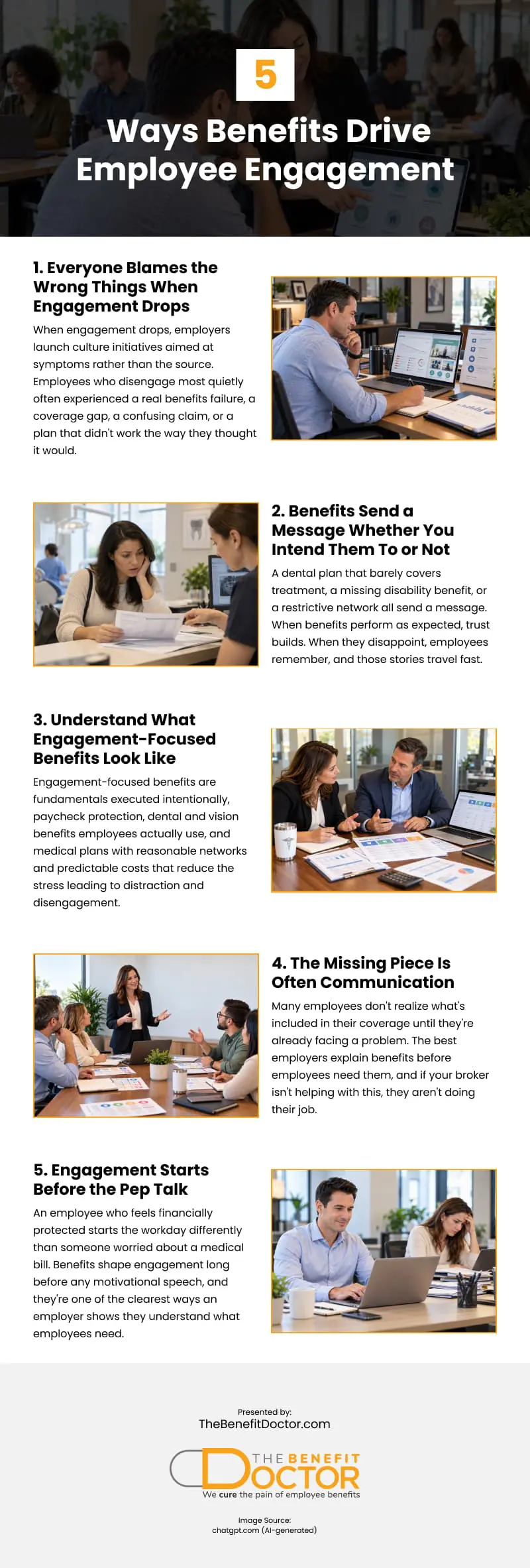 5 Ways Benefits Drive Employee Engagement Infographic 5 Ways Benefits Drive Employee Engagement Infographic